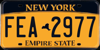 NY license plate FEA2977