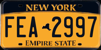 NY license plate FEA2997
