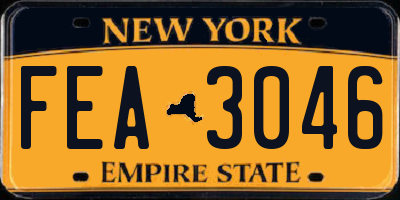 NY license plate FEA3046