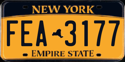 NY license plate FEA3177