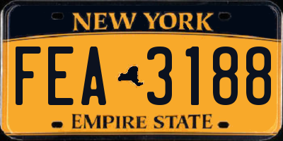 NY license plate FEA3188