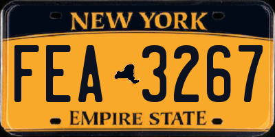 NY license plate FEA3267