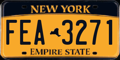 NY license plate FEA3271