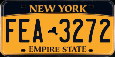 NY license plate FEA3272