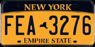 NY license plate FEA3276
