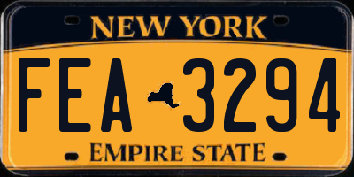 NY license plate FEA3294