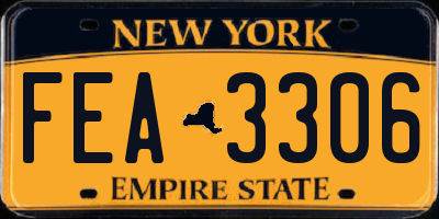 NY license plate FEA3306