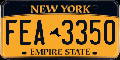 NY license plate FEA3350