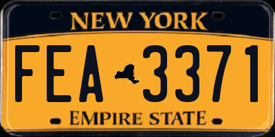 NY license plate FEA3371