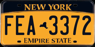 NY license plate FEA3372