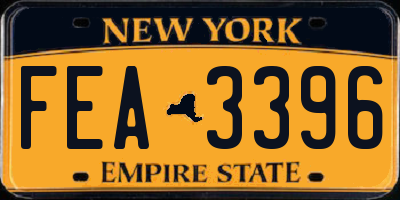 NY license plate FEA3396