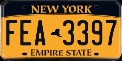 NY license plate FEA3397