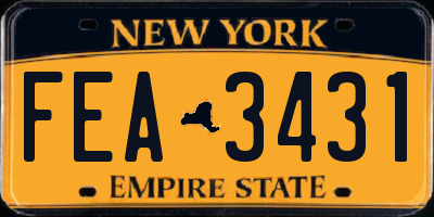 NY license plate FEA3431