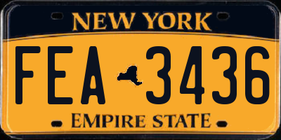 NY license plate FEA3436