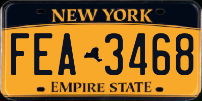 NY license plate FEA3468