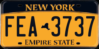 NY license plate FEA3737