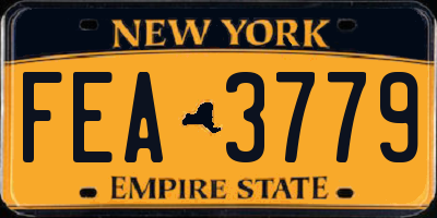 NY license plate FEA3779