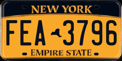 NY license plate FEA3796
