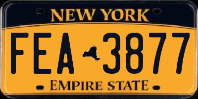 NY license plate FEA3877