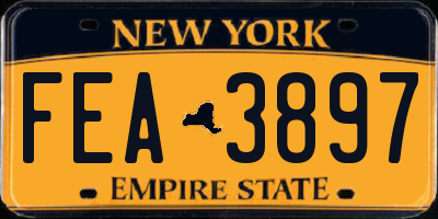 NY license plate FEA3897