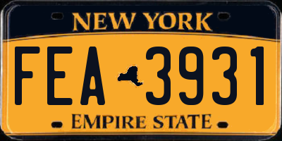 NY license plate FEA3931