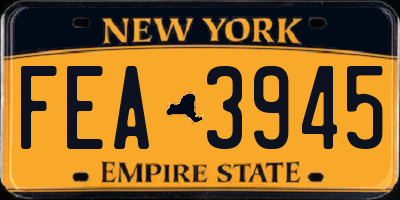 NY license plate FEA3945