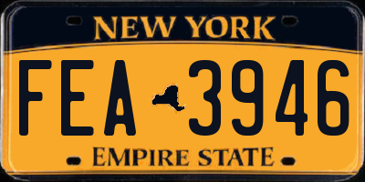 NY license plate FEA3946