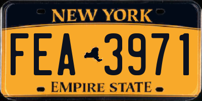 NY license plate FEA3971
