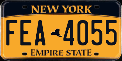 NY license plate FEA4055