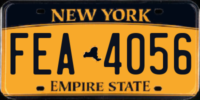 NY license plate FEA4056