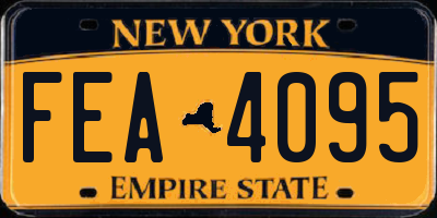 NY license plate FEA4095
