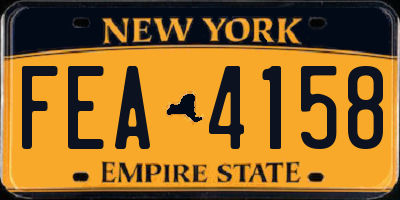 NY license plate FEA4158