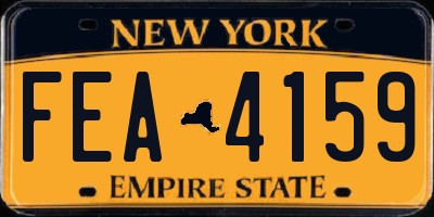 NY license plate FEA4159