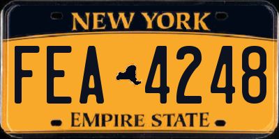 NY license plate FEA4248