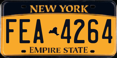 NY license plate FEA4264