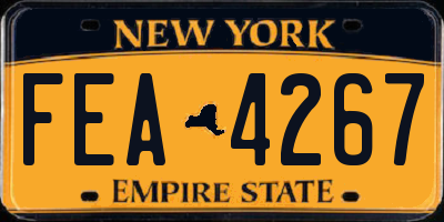 NY license plate FEA4267