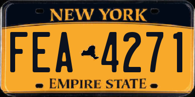 NY license plate FEA4271