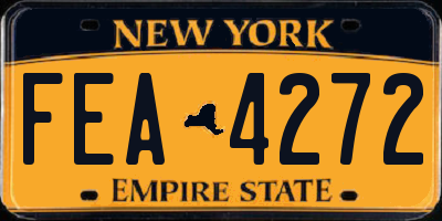 NY license plate FEA4272