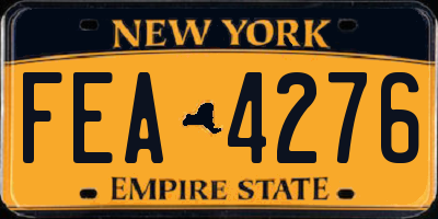 NY license plate FEA4276