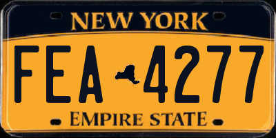 NY license plate FEA4277