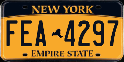 NY license plate FEA4297
