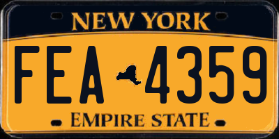 NY license plate FEA4359