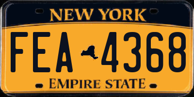 NY license plate FEA4368