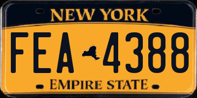 NY license plate FEA4388