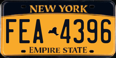 NY license plate FEA4396