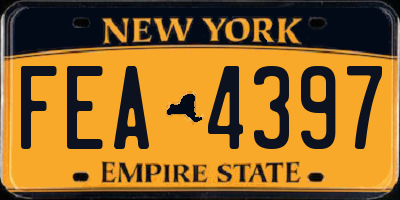 NY license plate FEA4397
