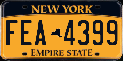 NY license plate FEA4399