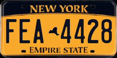 NY license plate FEA4428