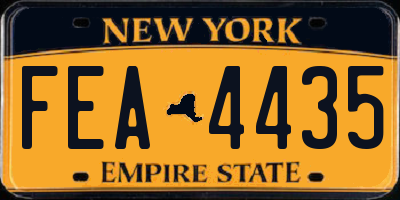 NY license plate FEA4435