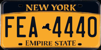 NY license plate FEA4440